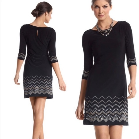 White House Black Market Dresses & Skirts - WHBM Black Jersey Knit Shift Dress XS